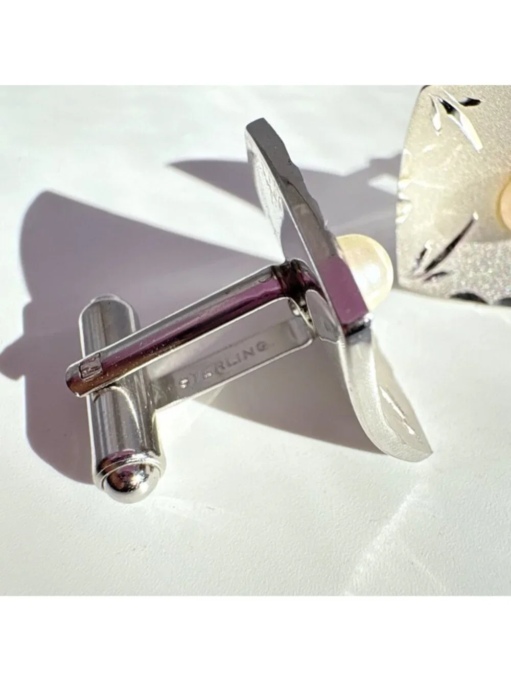 Akoya Pearl Sterling Silver 925 Cufflinks Size 1